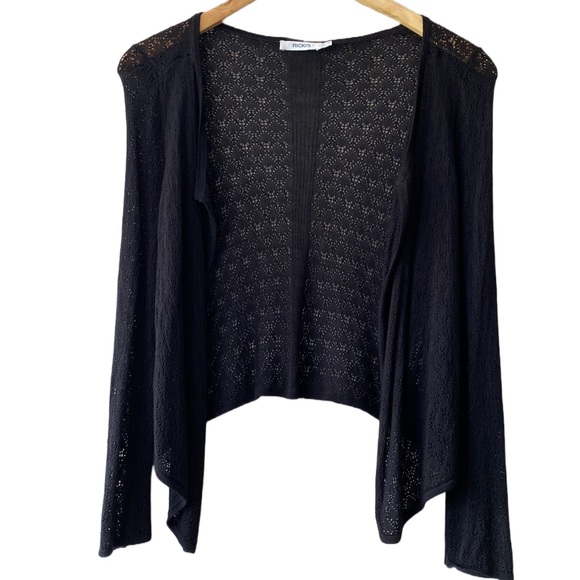 Ricki’s Pointelle Drape Front Cardigan - Picture 2 of 9